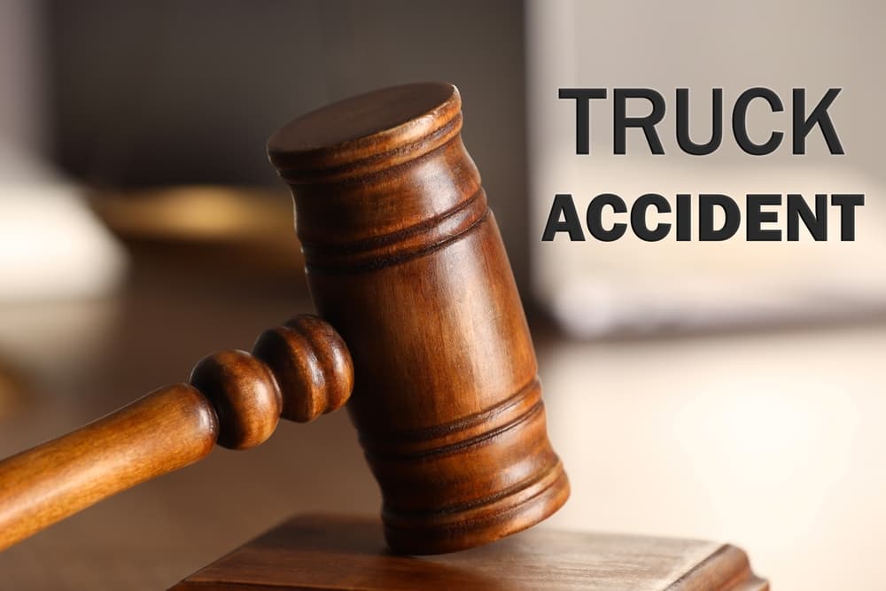 Truck Accident Law: Judge’s Gavel Resting on the Table.